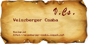 Veiszberger Csaba névjegykártya